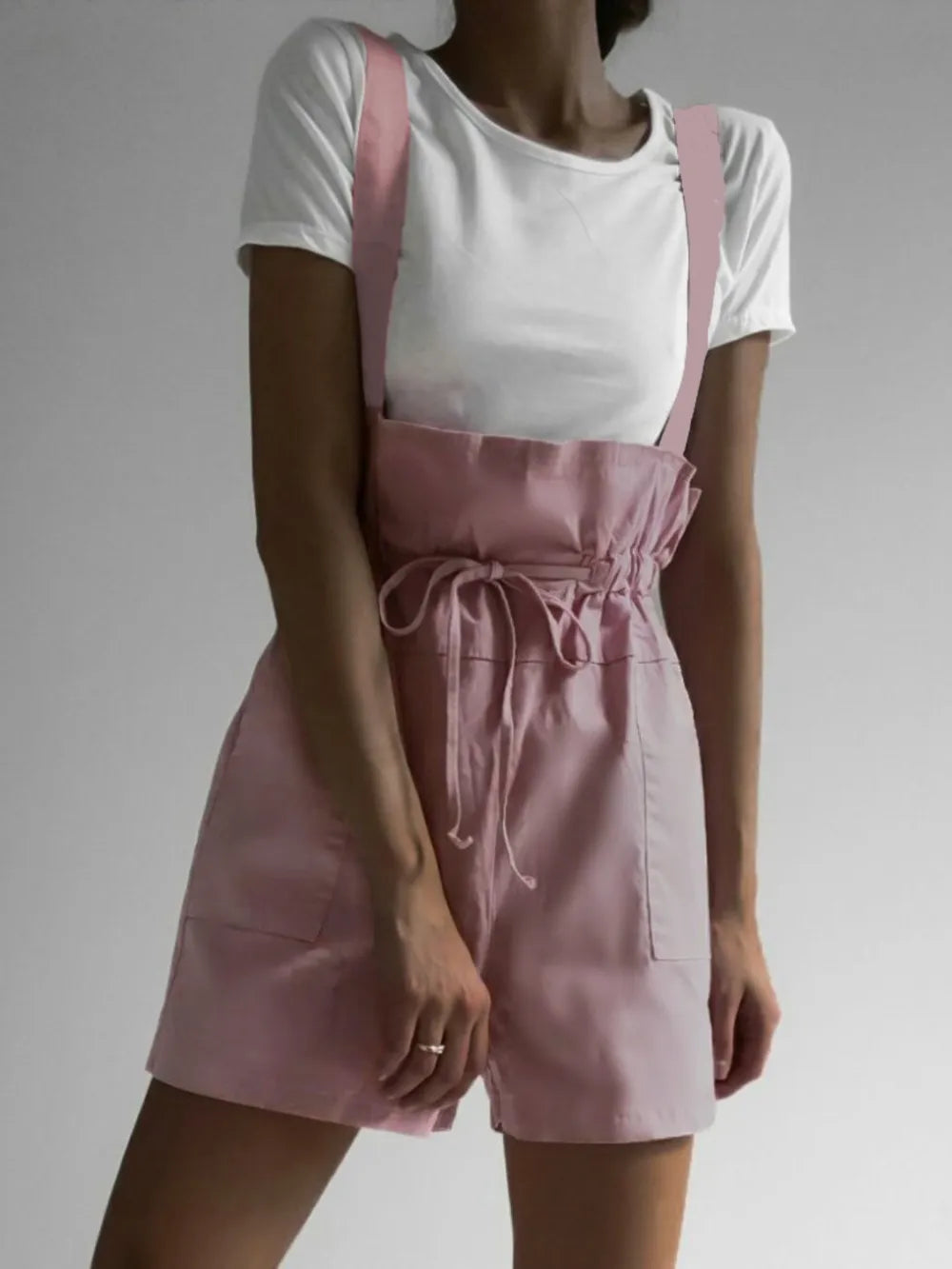 Drawstring Wide Strap Overalls with Pockets - V.I.P Digital Presence