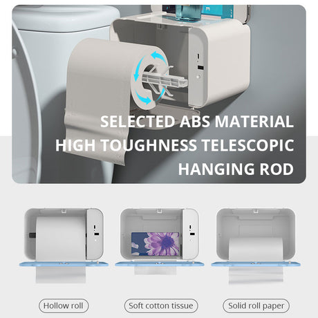 Toilet Tissue Box In The Living Room, Toilet, Induction Automatic Paper Output, No Punching, Waterproof Wall Hanging Paper Box - V.I.P Digital Presence