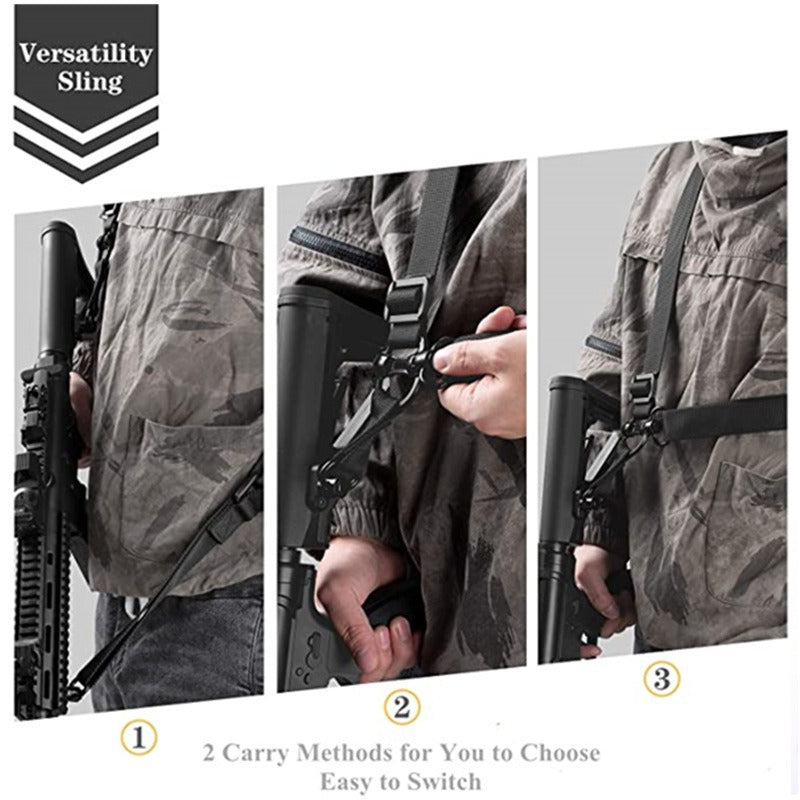 QD Buckle Double point Tactical Nylon MS4 Tactical Gun Rope Slanting Double point Strap Outdoor Real Person CS Training Nylon Gun Strap - V.I.P Digital Presence
