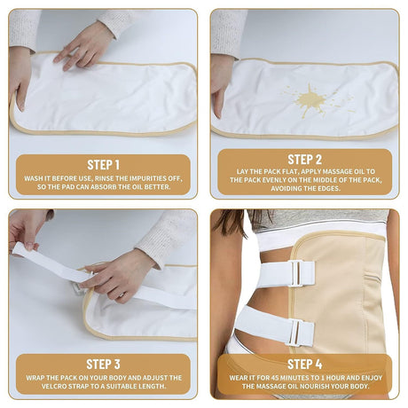 Castor oil bag is reusable, soft, and oil leak proof, with essential oil auxiliary bag and adjustable waist belt - V.I.P Digital Presence