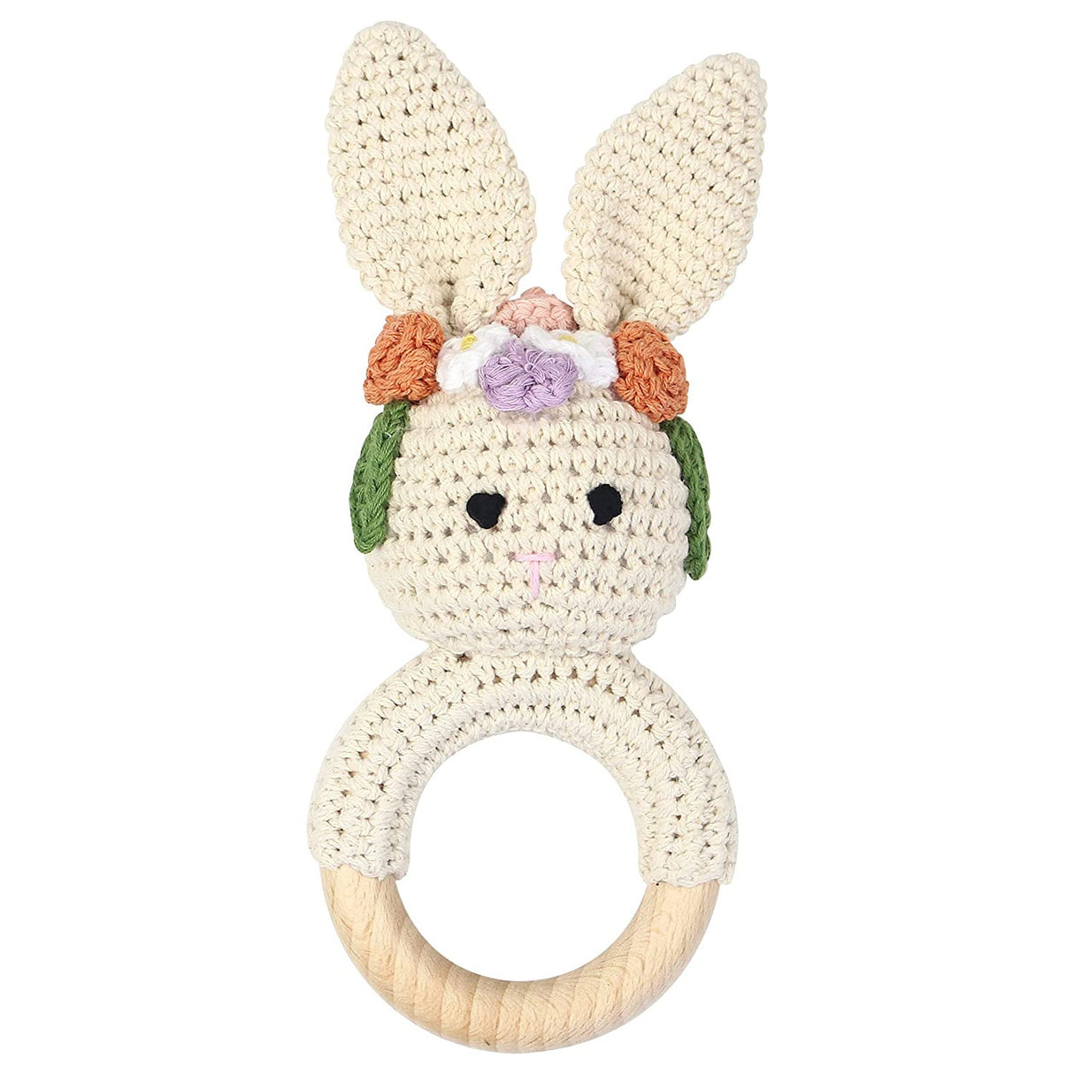 Campana relajante para bebé con nombre tallado, regalo para recién nacido, regalo para el baño, muñeca de dibujos animados tejida