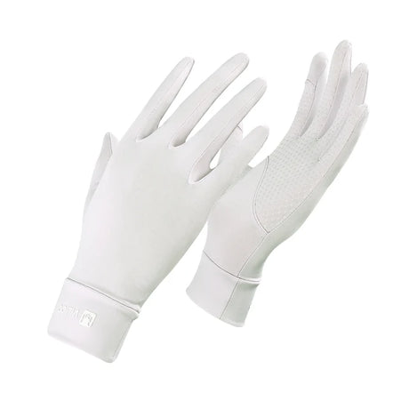 Cycling UV resistant thin breathable silicone anti slip touch screen sunscreen ice silk gloves - V.I.P Digital Presence