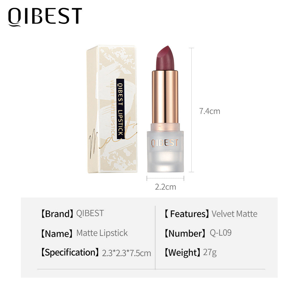QIBEST Lipstick Velvet Matte Lipstick Not Easy To Fade Easy To Color Matte Lipstick - V.I.P Digital Presence