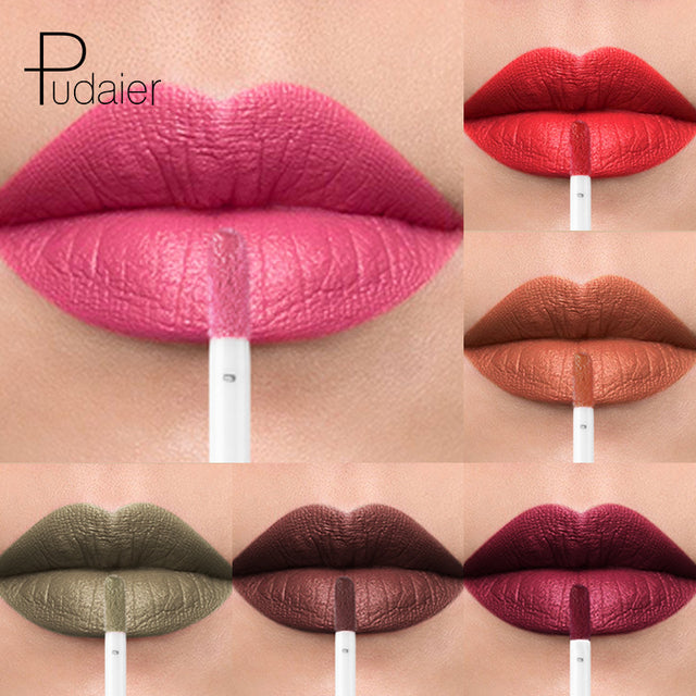 Pudaier 36 Color Matte Lip Gloss Lip Liner Matte Matte Lip Glaze Lipstick Pencil - V.I.P Digital Presence