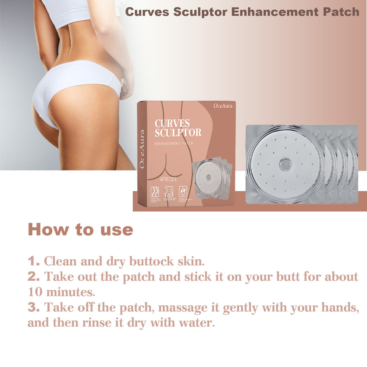 Curves Sculptor Enhancement Patch, Shaping Lift Firming Skin Plump Hip Line Beautiful Buttock Nursing - V.I.P Digital Presence