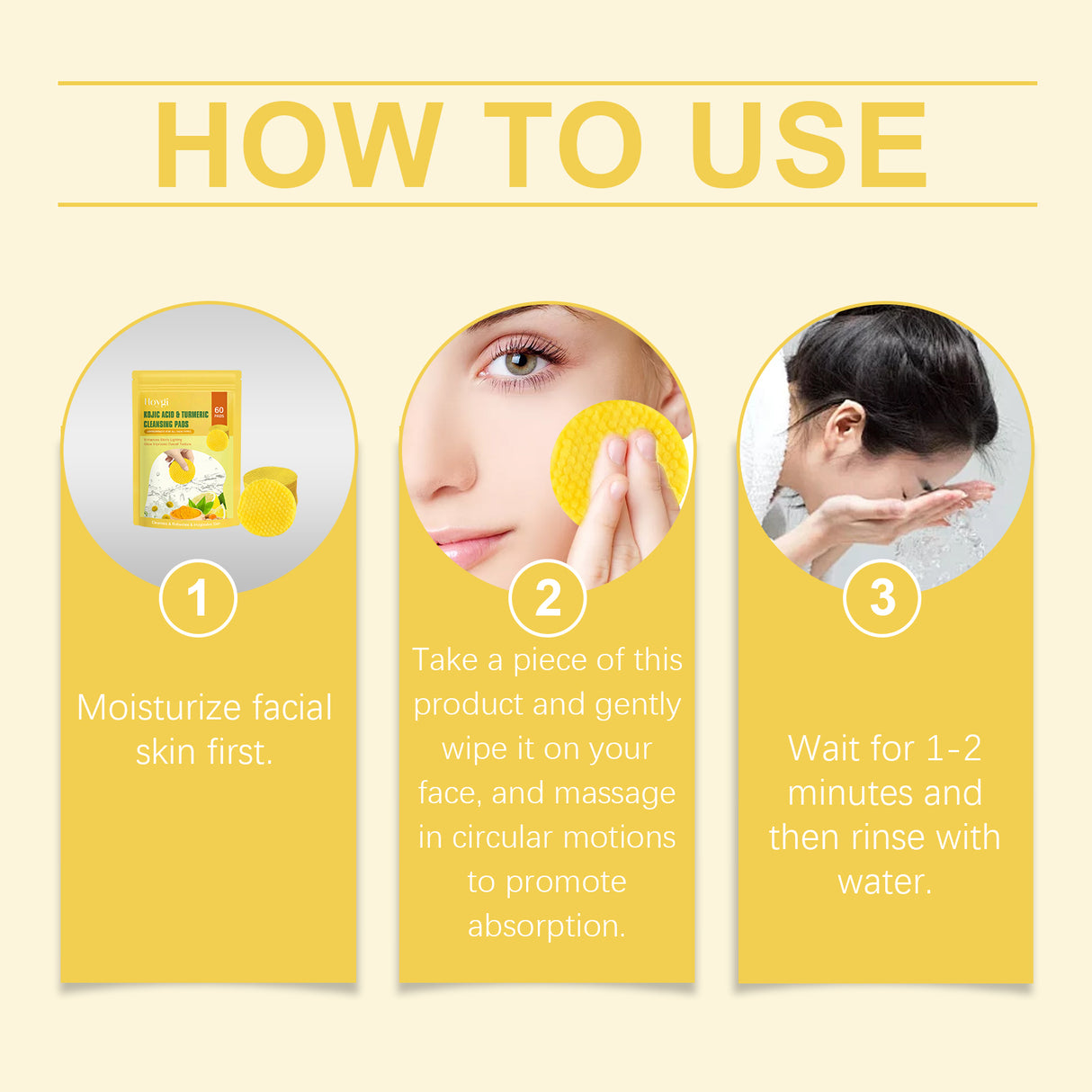 Turmeric Acid Cleansing Pad Gently Cleanses Face, Moisturizes Skin, Moisturizes Oil And Cleanses Face - V.I.P Digital Presence