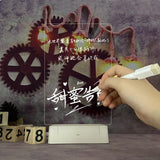 Take Down Notes And Light Up Your Space Transparent Luminous Acrylic Noteboard - V.I.P Digital Presence