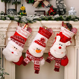 Christmas Decorative Socks 3D Elderly Elk Knitted Socks Children's Gift Bag Red Christmas Socks - V.I.P Digital Presence