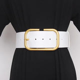 Ladies' cowhide wide waistband waistband decorative skirt windbreaker belt waistband - V.I.P Digital Presence
