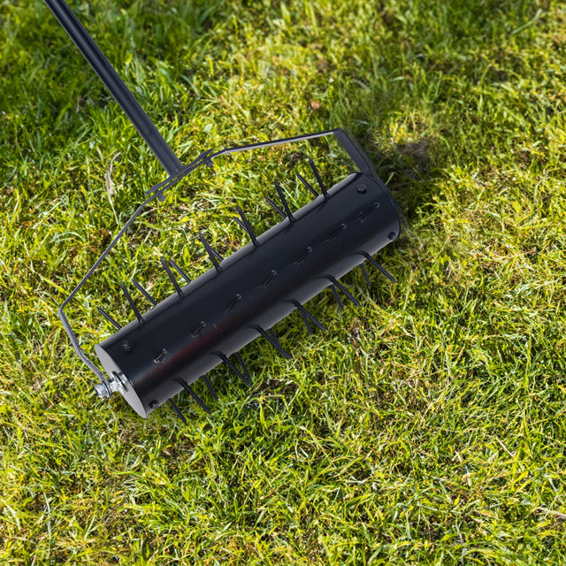 Rolling manual lawn aerator, Home aerator lawn tool pusher, 58-inch handle push lawn aerator for lawns, yards and gardens - V.I.P Digital Presence