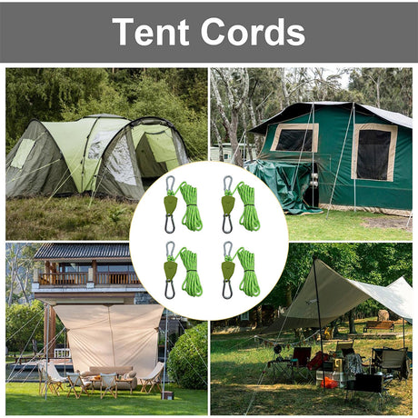 Outdoor camping canopy wind rope tent rope pulley adjuster windproof rope light fixture buckle hanging rope adjustable lifting - V.I.P Digital Presence