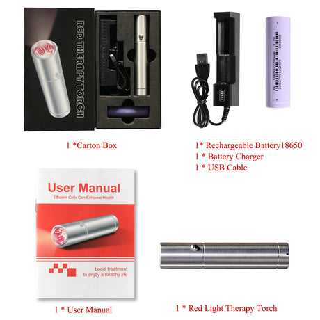 Led Therapy Flashlight Portable Beauty Lamp RL09A-Lite 630nm 660Nm 850Nm Skin Care Led Therapy Lamp Red Light Therapy Flashlight - V.I.P Digital Presence