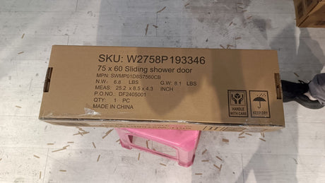 56-60 "wide x 75" high frameless double sliding shower door, 304 stainless steel chrome plated, 8mm thick SGCC tempered transpar - V.I.P Digital Presence