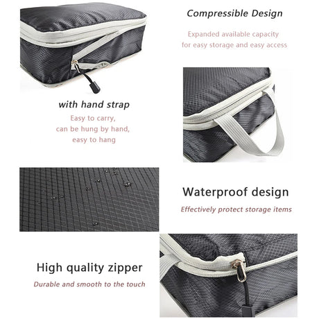 Travel compression packing cubes – ultralight, expandable, for luggage organization - V.I.P Digital Presence