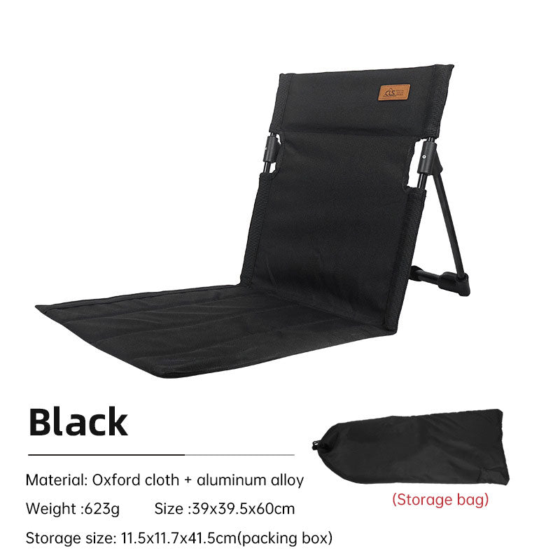 Silla con respaldo para acampar al aire libre, silla plegable portátil, silla de ocio, silla para balcón, parque, césped, silla de picnic