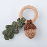 Campana relajante para bebé con nombre tallado, regalo para recién nacido, regalo para el baño, muñeca de dibujos animados tejida