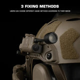Sidewinder Helmet Lamp with IR and Flashlight Color Light, Strobe Light Head IFF Auxiliary Light for Airsoft Hunting Fishing - V.I.P Digital Presence