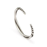 Handmade Twisted Wire Bracelet Men's Trendy Retro Pure Silver Open Bracelet Niche Design Jewelry - V.I.P Digital Presence