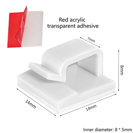 Wire fixing clip adhesive R-type wiring buckle for cable storage without punching holes bundle wire compression clip - V.I.P Digital Presence