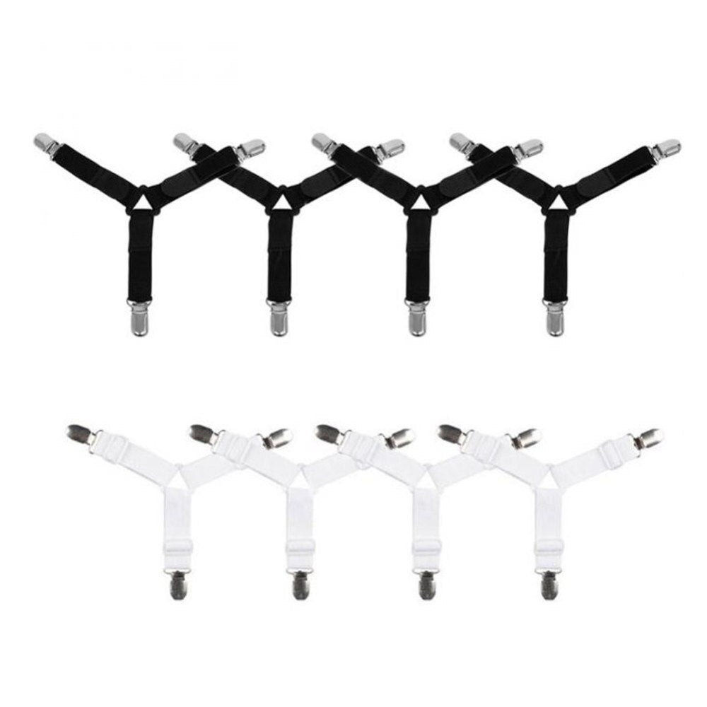 Bedding Article Accessory 4pcs  Nylon Buckle Elastic Band Non Slip Sheet Fixer Holder for Bed sheets Practical Bedspread