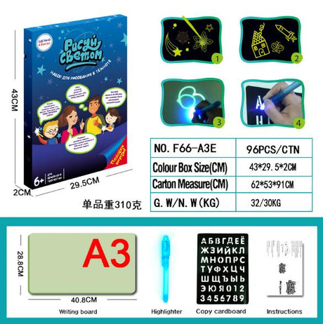 Draw With Light Fun  Glowing Paint Glow Light Tablet Draw With Light Fun And Developing Toy - V.I.P Digital Presence