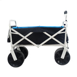 Folding Wagon Garden Shopping Beach Cart (white) - V.I.P Digital Presence