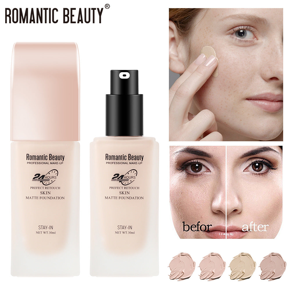 Romantic Beauty 30ml Long-Lasting Oil Control Non-Removal Foundation Concealer And Moisturizer Makeup Foundation - V.I.P Digital Presence