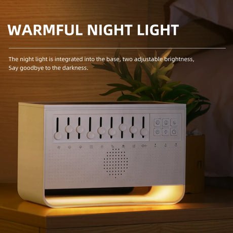 Bluetooth Speaker With 8 Kind Of White Noise Sleep Music 200Ml Aromatherapy Air Humidifier Simulation Flame Night Light - V.I.P Digital Presence