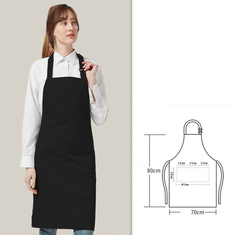Solid color apron for kitchen and household use waterproof and oil resistant - V.I.P Digital Presence