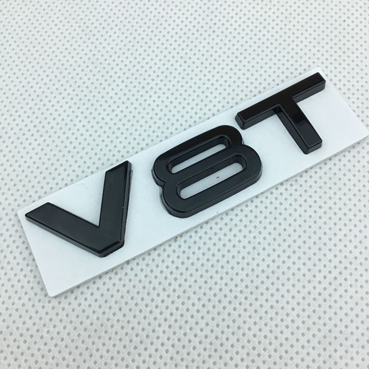 Suitable for Audi V6T V8T metal logo A4LA6LS7Q5Q3 displacement personalized modification leaf plate car sticker - V.I.P Digital Presence