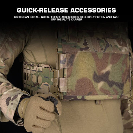 KZ Hunting Vest - Plate Carrier in Low Profile MOLLE, Quick Release, K Zero Style with Belt for Airsoft. - V.I.P Digital Presence