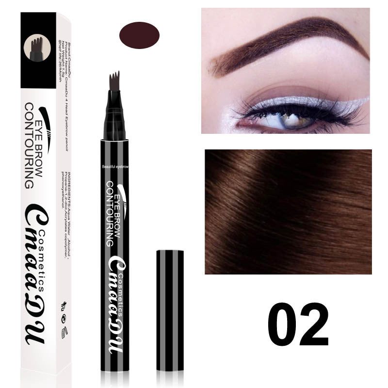 CmaaDu 4 head eyebrow pencil four point eyebrow pencil easy to dry - V.I.P Digital Presence