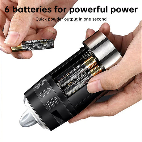 Electric Spice Grinder: Automatic, Gravity-Operated, LED Light, Adjustable Coarseness - V.I.P Digital Presence