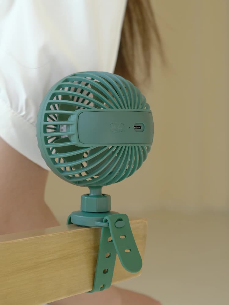 Ventilador portátil para cochecito de bebé, pequeño, para dormitorio de estudiantes, con USB, para muñeca. 