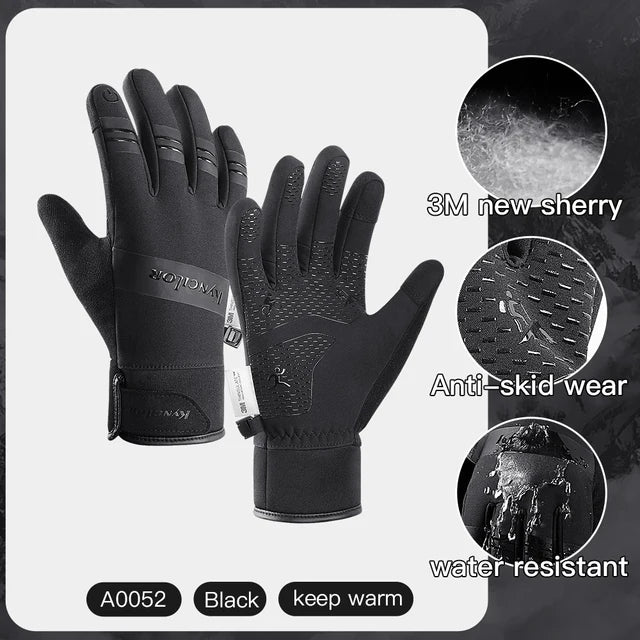 Outdoor new cycling warm cycling gloves thickened and plush comfortable touch screen anti splash and anti slip - V.I.P Digital Presence