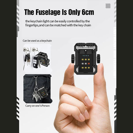 LED Portable Keychain Light Camping COB Flashlight 6 levels of Dimming Rechargeable Outdoor Mini Lantern With Magnet - V.I.P Digital Presence