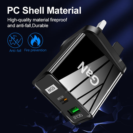 GaN Gallium Nitride Charger 65W Charging Head TYPE-C - V.I.P Digital Presence