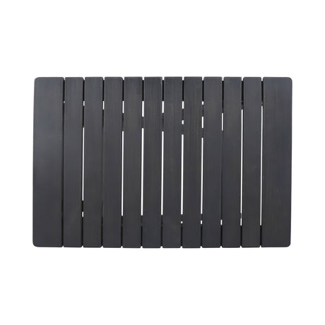 Outdoor Folding Wooden Side Table, Dark Gray, 15"D x 22.75"W x 18.25"H - V.I.P Digital Presence