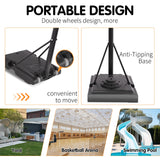 Basketball Hoop Basketball System 4.76-10ft Height Adjustable with 4 Basketball, Net Pocket, Inflator Set - V.I.P Digital Presence