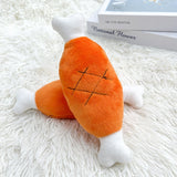 Double Bone Chicken Leg Fruit Carrot Vegetable Pet Dog Cat Plush Squeaky Durable Chew Toy Supplies - V.I.P Digital Presence