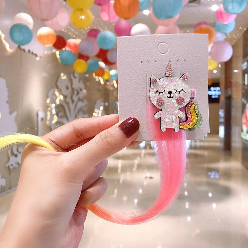 Sweet Colorful Hairpin Lovely Children Girls Hairclip Kids Cute Barrette Cartoon Extension Braider Rainbow Hair Accessories - V.I.P Digital Presence