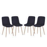Dining Chair 4PCS（BLACK）Modern style New technology Suitable for restaurants cafes taverns offices