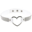Japan's Harajuku Soft Girl Black Rhinestone Peach Heart Love-Shaped Collar Women's Neck Strap Collarbone Necklace Short - V.I.P Digital Presence