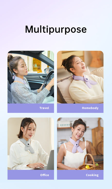 Neck Massager with Heat, Portable Neck Lymphatic Massager for Pain & Fatigue Relief - V.I.P Digital Presence