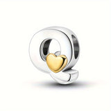 Copper Plated Silver English Letter Pendant Bead Bracelet Necklace Diy - V.I.P Digital Presence