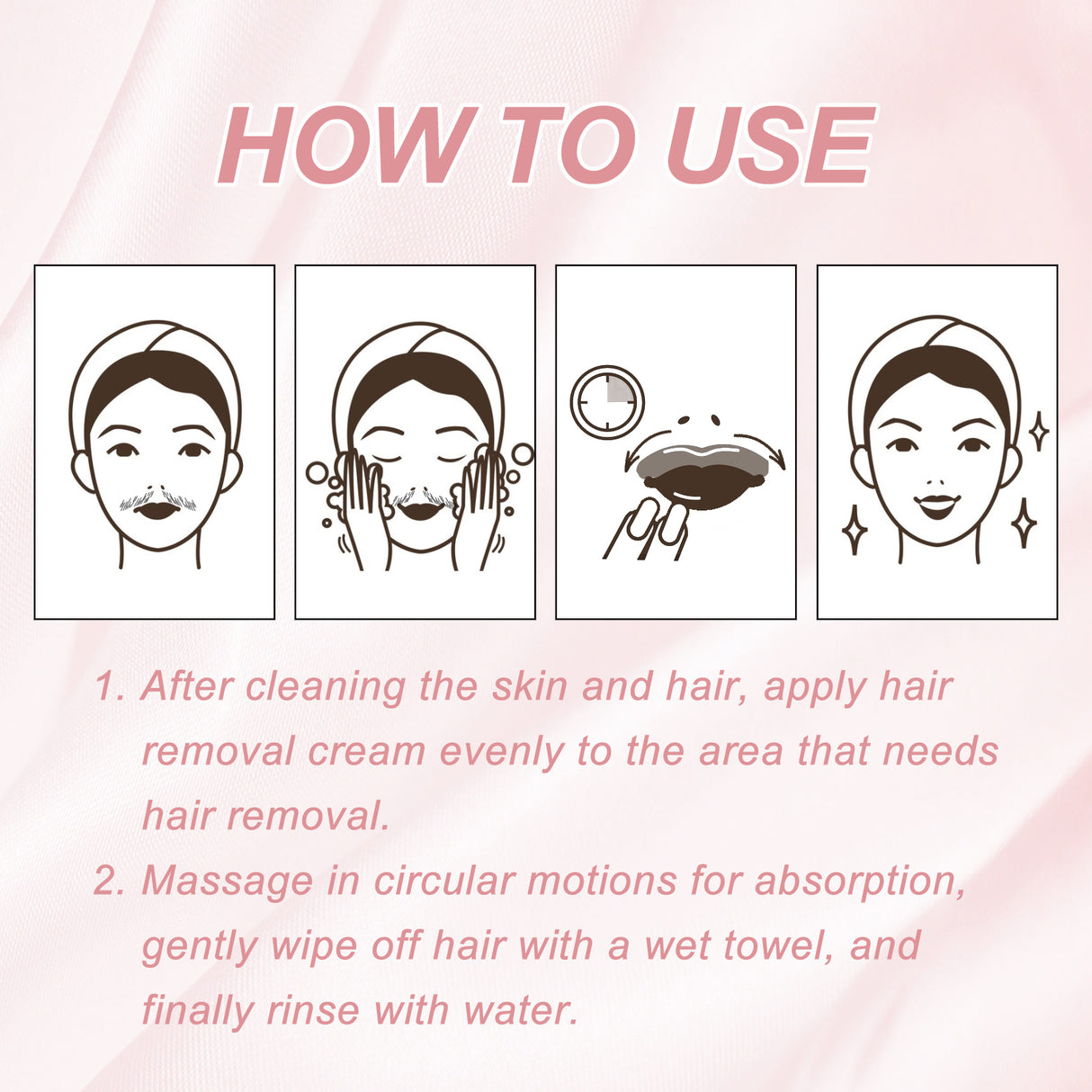 Ouhoe Peach Hair Removal Cream Gentle Non-Irritant Cleaning Ladies Facial Lip Hair Quick Hair Removal Cream - V.I.P Digital Presence