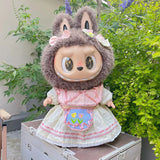 Ropa con diseño LABUBU de 58 cm, ropa de muñeca ZIMOMO, juguete de peluche LABUBU de goma, ropa linda