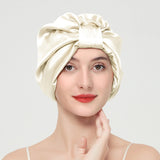 Double layer elastic simulation silk beauty makeup satin knotted hair care home French nightcap - V.I.P Digital Presence