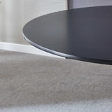 42.1"Black Tulip Table Mid-century Dining Table for 4-6 people With Round Mdf Table Top Pedestal Dining Table