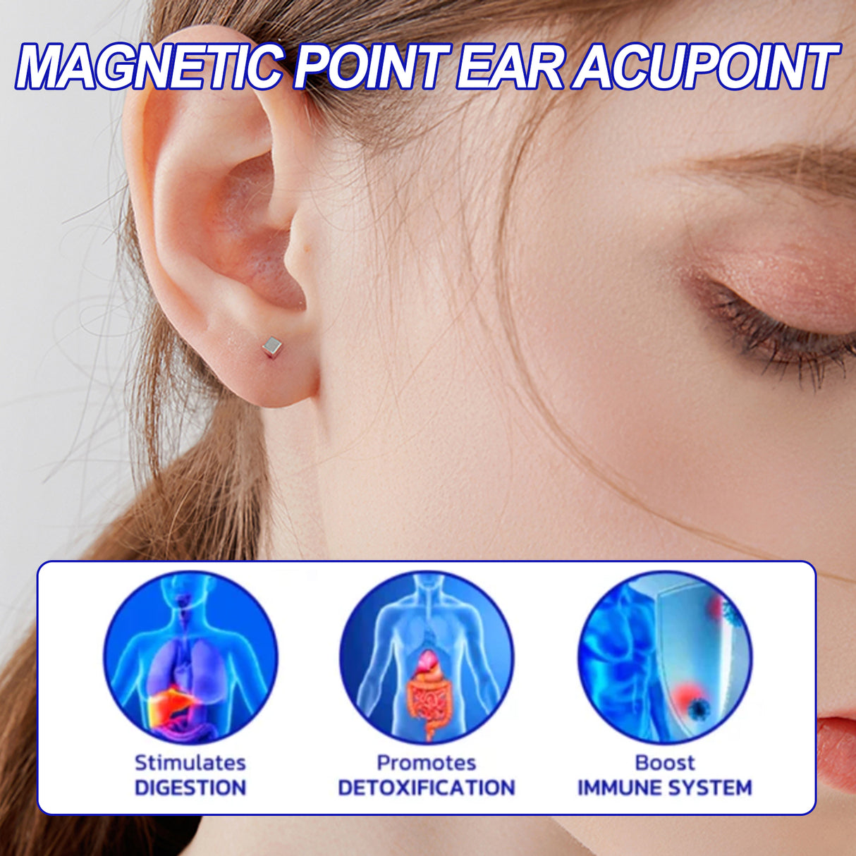 Magnetic Point Ear Acupoint lymphatic Cleansing Pads, Relieve Lymphatic Swelling Body Sculpting Body Care Ear Point Patch - V.I.P Digital Presence